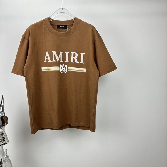 AMIRI Men's Fashion Casual Letter Pattern Short Sleeve T-Shirt - Picture 8 of 8